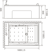Изображение Акриловая ванна Orans 65105R0 180x120 Акриловая ванна Orans 65105R0 180x120 , изображение 7