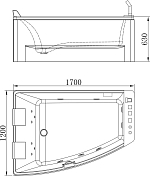 Изображение Акриловая ванна Orans 65100XL 170x120 Акриловая ванна Orans 65100XL 170x120 , изображение 2