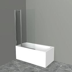 Фото Шторка на ванну BelBagno Uno UNO-V-11-100/150-C-Cr