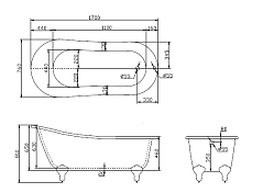 Изображение Акриловая ванна BelBagno BB06-1700 170х76 Акриловая ванна BelBagno BB06-1700 170х76 , изображение 3