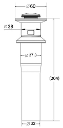 Фото Донный клапан BelBagno Delta BB-PCU-03-BORO