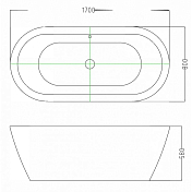 Акриловая ванна Esbano Tokyo ESVATOKYB 170x80 , изображение 3