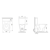 Изображение Унитаз-компакт Damixa Sirius DX86C8600SC безободковый Унитаз-компакт Damixa Sirius DX86C8600SC безободковый , изображение 9