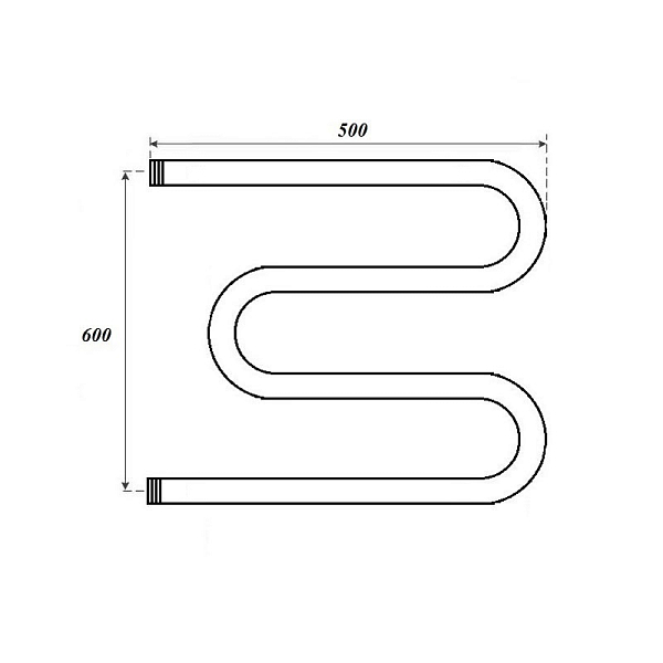 Полотенцесушитель водяной Point М-образный 60х50 хром , изображение 3