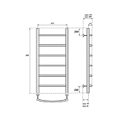 Полотенцесушитель электрический Point Афина П6 80х40 хром , изображение 4