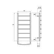 Изображение Полотенцесушитель электрический Point Афина П6 80х50 хром Полотенцесушитель электрический Point Афина П6 80х50 хром , изображение 4