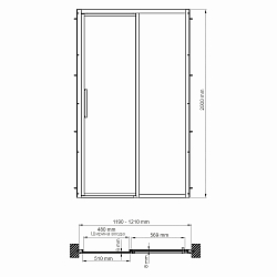 Фото Душевая дверь в нишу Wasserkraft Lopau 32S05L 120 см