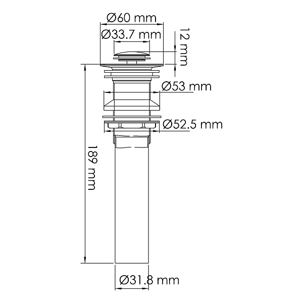 Донный клапан для раковины Wasserkraft A252 , изображение 2