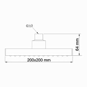 Верхний душ Wasserkraft A028 , изображение 3