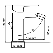 Смеситель Wasserkraft Abens 2006 для биде , изображение 2