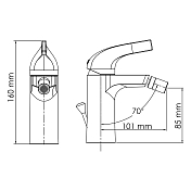 Изображение Смеситель Wasserkraft Sauer 7106 для биде Смеситель Wasserkraft Sauer 7106 для биде , изображение 2