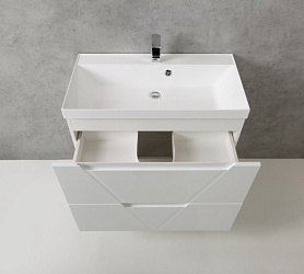 Фото Тумба под раковину BelBagno Vittoria 80 подвесная, bianco lucido