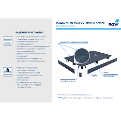 Фото Поддон для душа RGW Stone Tray ST-G 110х70