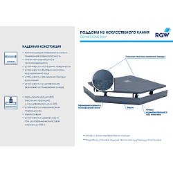 Фото Поддон для душа RGW Stone Tray ST/T-G 90х90