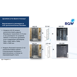 Фото Душевой уголок RGW Hotel HO-512 (HO-51 + 2Z-42) 110х110 см