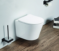 Унитаз подвесной Azario Teramo AZ0053SP безободковый , изображение 2