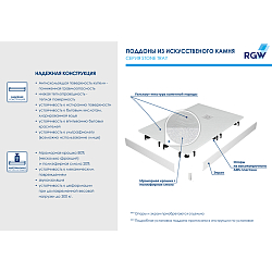 Фото Поддон для душа RGW Stone Tray ST-W 110x80