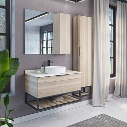 Фото Тумба с раковиной Comforty Порто 90 дуб дымчатый