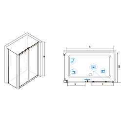 Фото Душевой уголок RGW Classic CL-48 (CL-14 + Z-050-1) 130x80
