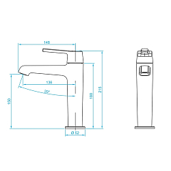 Фото Смеситель RGW Shower Panels SP-301  для раковины
