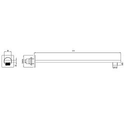 Фото Кронштейн для верхнего душа RGW Shower Panels SP-122B