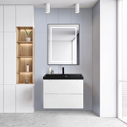 Фото Тумба под раковину BelBagno Vittoria 80 подвесная, bianco lucido