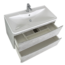 Фото Тумба под раковину BelBagno Acqua 100 подвесная, cemento verona grigio