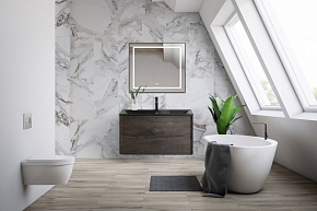 Фото Тумба под раковину BelBagno Acqua 80 подвесная, rovere nature grigio