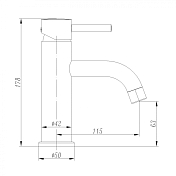 Смеситель Abber Wasser Kreis AF8110B для раковины , изображение 3