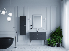 Фото Тумба под раковину Armadi Art Vallessi Avantgarde Piazza 100 черная, хром