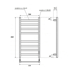 Фото Полотенцесушитель электрический Point Меркурий П8 50x80 белый