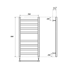 Фото Полотенцесушитель водяной Point Меркурий  П8 50x80 белый