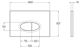 Изображение Кнопка смыва BelBagno BB050CR.MAT хром матовый Кнопка смыва BelBagno BB050CR.MAT хром матовый , изображение 2