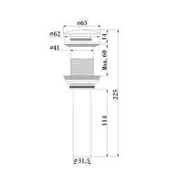 Фото Донный клапан Comforty DK-01 MH для раковины