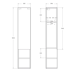Фото Шкаф-пенал BelBagno Kraft 1600-1A-SC-RNN-L