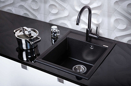 Изображение Мойка кухонная Omoikiri Daisen 42-BL черный Мойка кухонная Omoikiri Daisen 42-BL черный , изображение 2