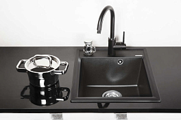 Изображение Мойка кухонная Omoikiri Daisen 42-BL черный Мойка кухонная Omoikiri Daisen 42-BL черный , изображение 3
