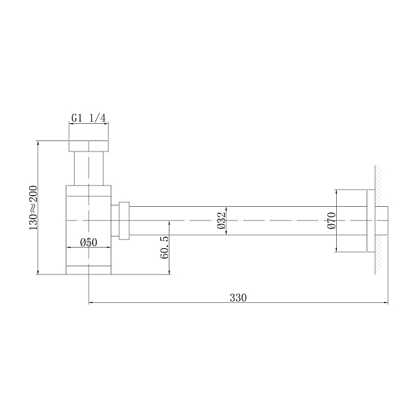 Сифон для раковины Abber AF0030B , изображение 2