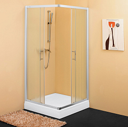 Фото Душевой уголок Kolpa San SQ Line TKK 90х80 см silver, chinchila