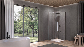 Фото Дверь для душевого уголка Kolpa San Polaris Fold D 100 см R silver