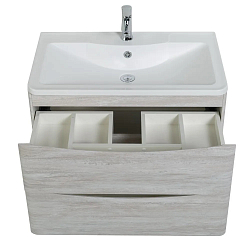 Фото Тумба под раковину BelBagno Acqua 80 подвесная, rovere vintage bianco