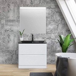 Фото Тумба под раковину BelBagno Acqua 100 напольная, bianco lucido