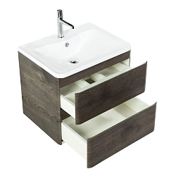 Фото Тумба под раковину BelBagno Albano 60 подвесная, rovere nature grigio