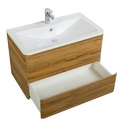 Фото Тумба под раковину BelBagno Albano 100 подвесная, rovere rustico