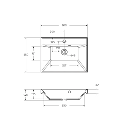 Фото Мебельная раковина BelBagno Marino BB600/450-LV-MR-AST 60 см