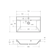 Изображение Мебельная раковина BelBagno Marino BB700/450-LV-MR-AST 70 см Мебельная раковина BelBagno Marino BB700/450-LV-MR-AST 70 см , изображение 3