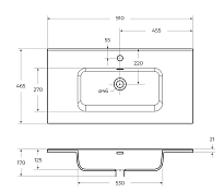 Изображение Мебельная раковина BelBagno BB900ETL 90 см Мебельная раковина BelBagno BB900ETL 90 см , изображение 3