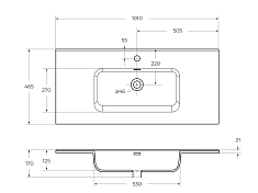 Изображение Мебельная раковина BelBagno BB1000ETL 90 см Мебельная раковина BelBagno BB1000ETL 90 см , изображение 3