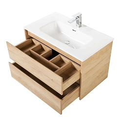 Фото Тумба под раковину BelBagno Kraft 80 подвесная, rovere nebrasca nature