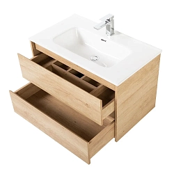 Фото Тумба под раковину BelBagno Kraft 100 подвесная, rovere nebrasca nature